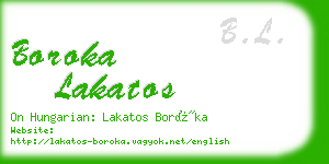 boroka lakatos business card